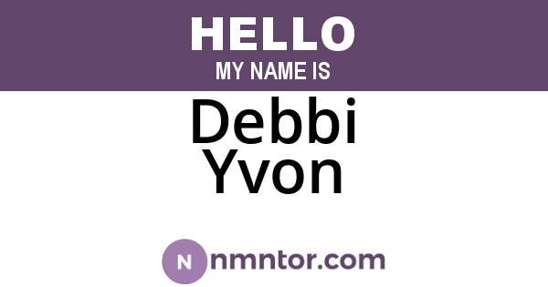 Debbi Yvon