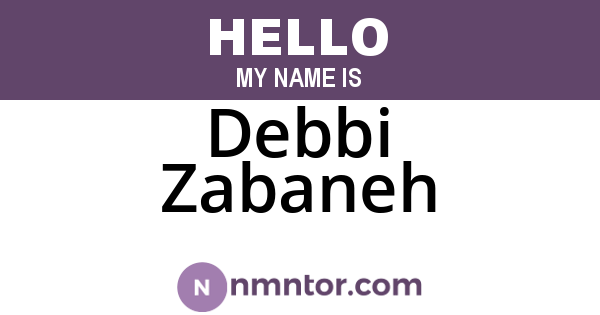 Debbi Zabaneh