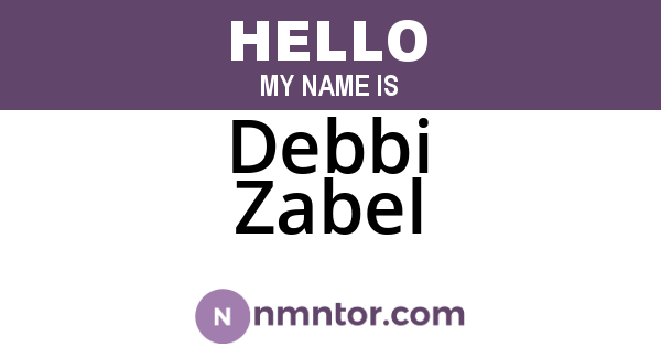 Debbi Zabel