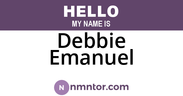 Debbie Emanuel