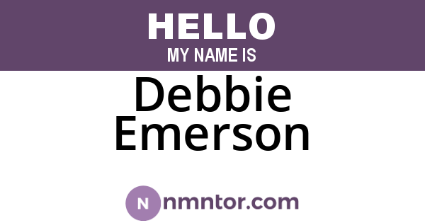 Debbie Emerson