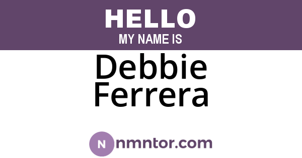 Debbie Ferrera