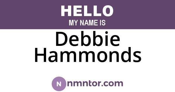 Debbie Hammonds