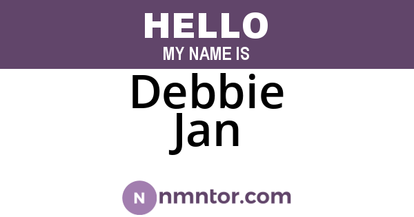 Debbie Jan