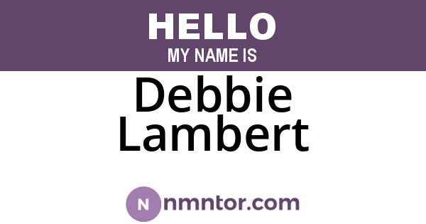 Debbie Lambert