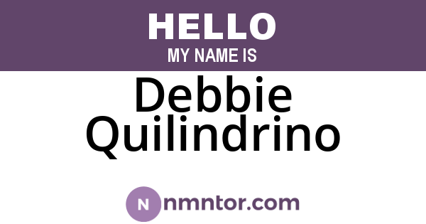 Debbie Quilindrino
