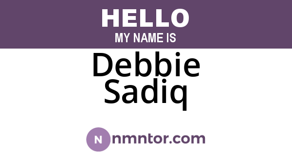Debbie Sadiq