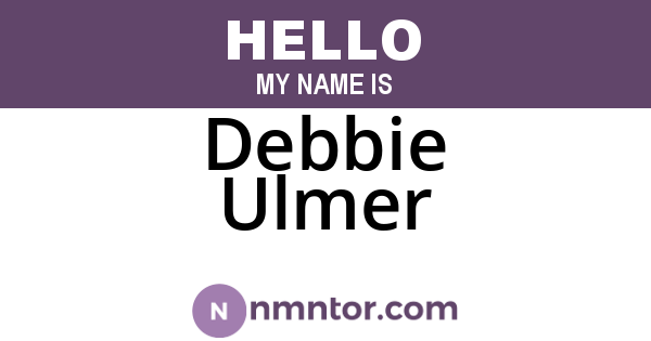 Debbie Ulmer