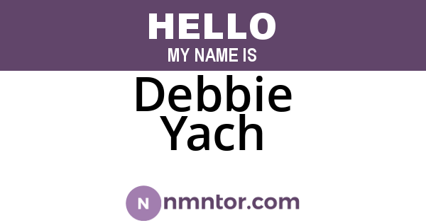 Debbie Yach