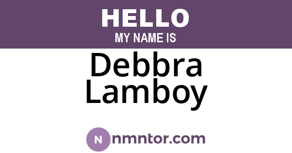 Debbra Lamboy