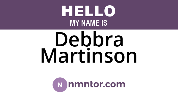 Debbra Martinson