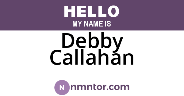 Debby Callahan
