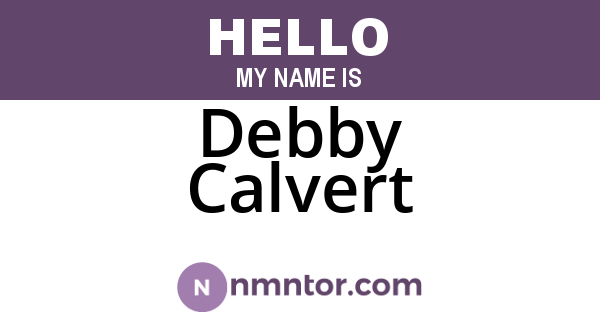 Debby Calvert