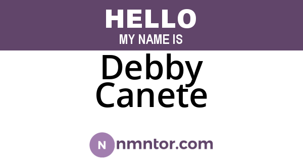 Debby Canete