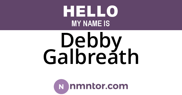 Debby Galbreath