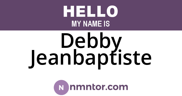 Debby Jeanbaptiste