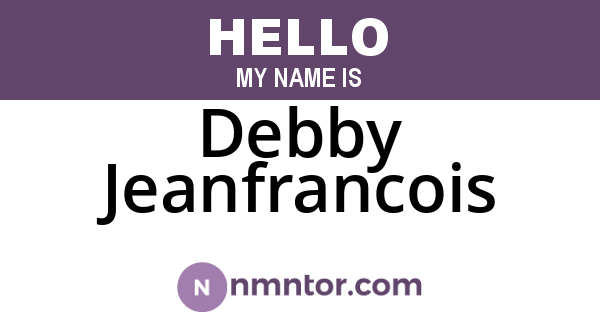 Debby Jeanfrancois