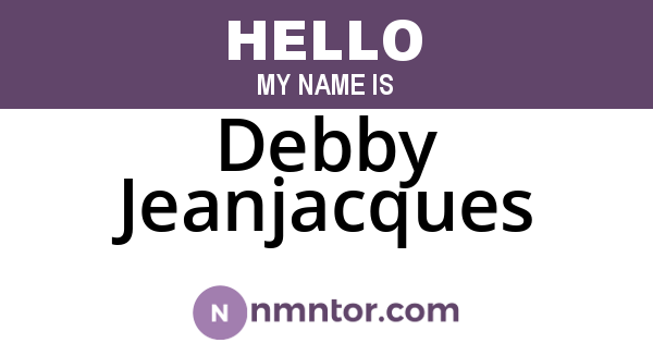 Debby Jeanjacques