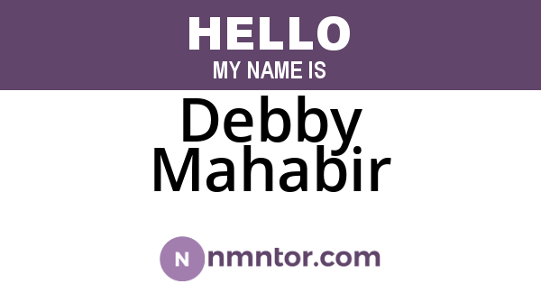 Debby Mahabir