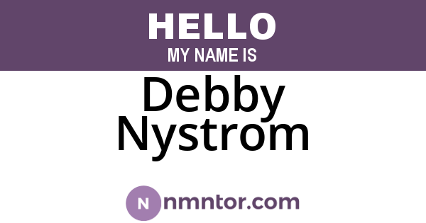 Debby Nystrom