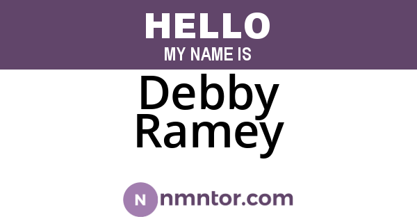 Debby Ramey