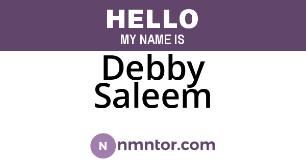 Debby Saleem