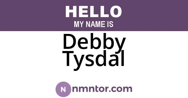 Debby Tysdal