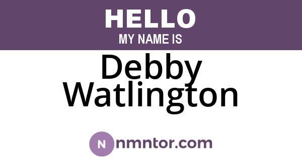Debby Watlington
