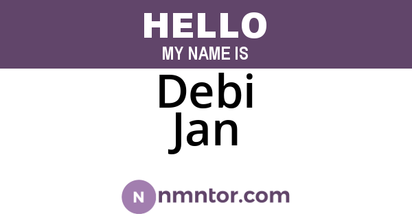 Debi Jan