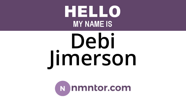 Debi Jimerson