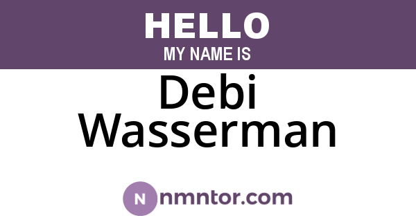 Debi Wasserman