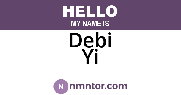 Debi Yi