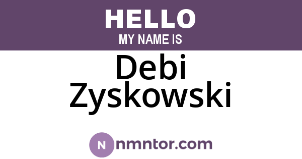 Debi Zyskowski