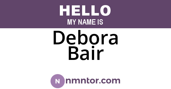 Debora Bair