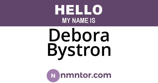 Debora Bystron