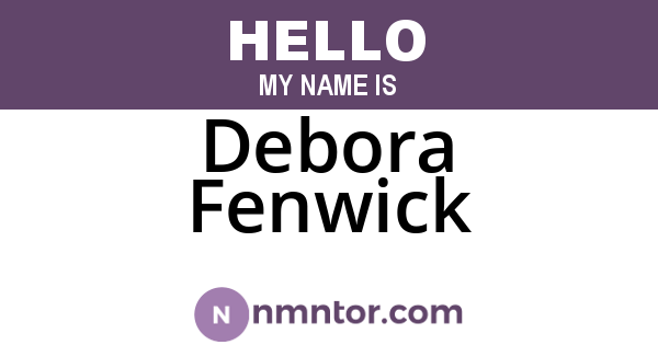 Debora Fenwick