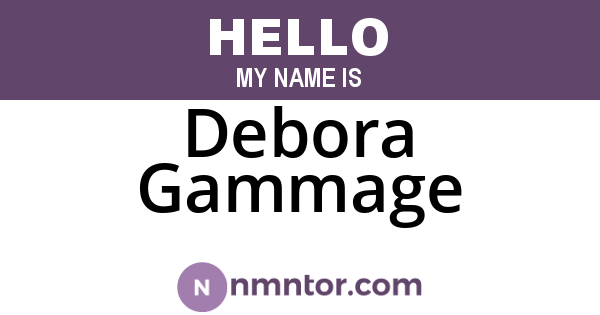 Debora Gammage
