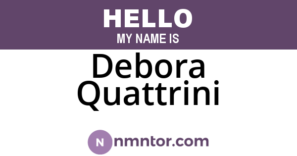 Debora Quattrini