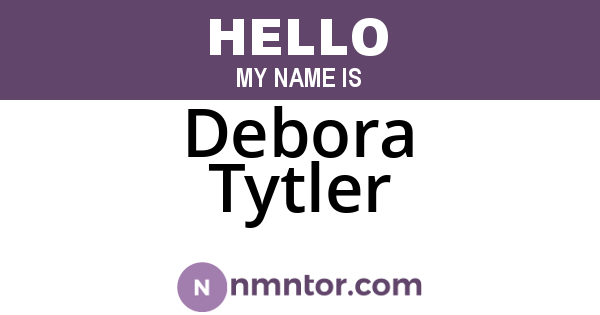 Debora Tytler