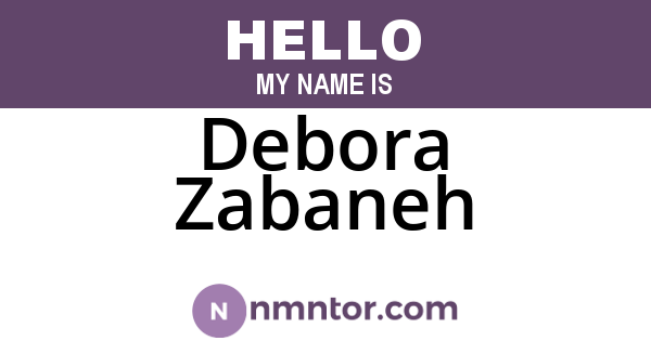 Debora Zabaneh