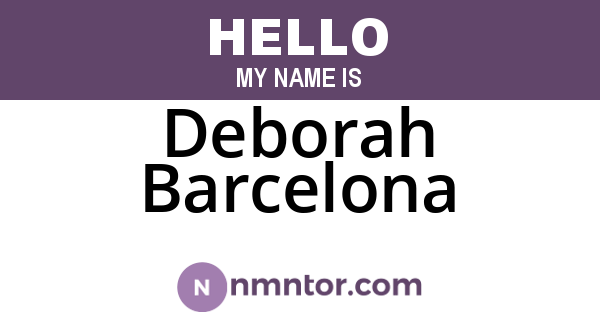 Deborah Barcelona