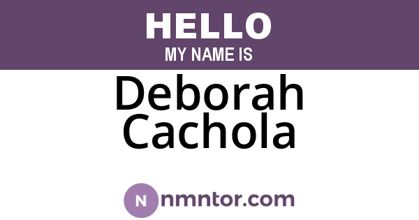 Deborah Cachola