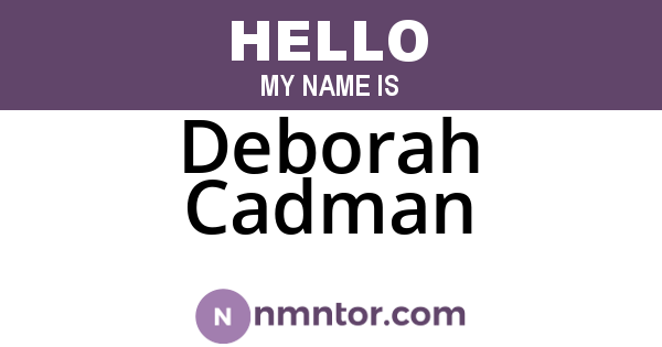 Deborah Cadman