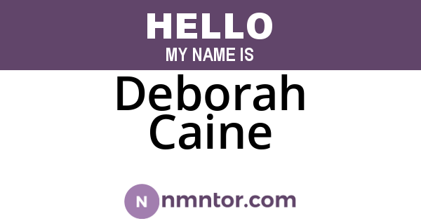 Deborah Caine