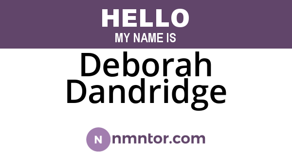 Deborah Dandridge