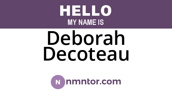 Deborah Decoteau
