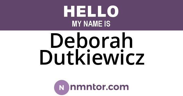 Deborah Dutkiewicz