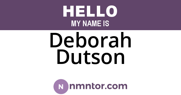 Deborah Dutson