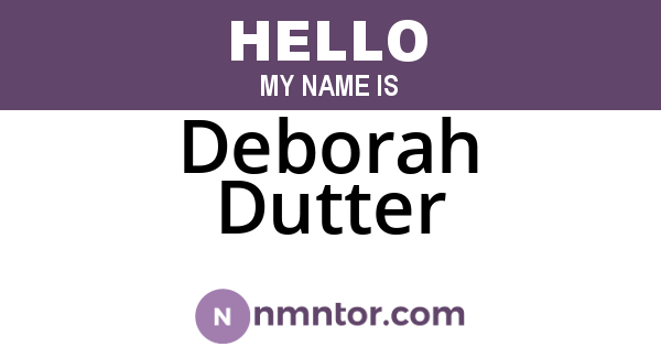 Deborah Dutter