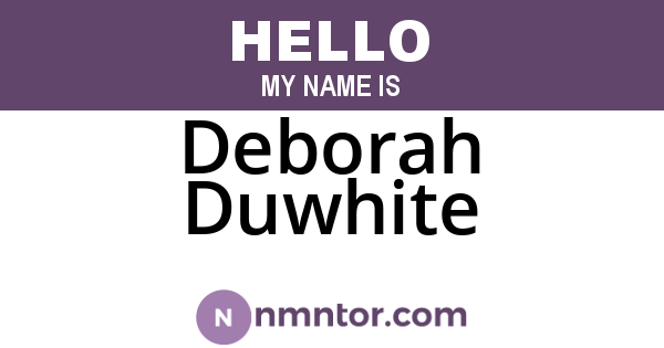 Deborah Duwhite